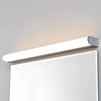 Lampička Nástěnné svítidlo Lindby LED Philippa, zaoblené, 58 cm, chrom, IP44 chrom, bílá 1 x 7,2 W LED - Doprava zdarma