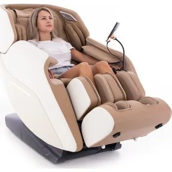 Masážní křeslo Masážní elektrické křeslo RelaxPro 3D MASSAGER, bílo-hnědé