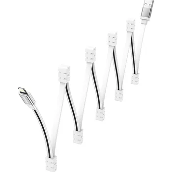 Datový kabel Hoco skládací magnetický nabíjecí datový kabel Lightning 1M 2,4A bílý
