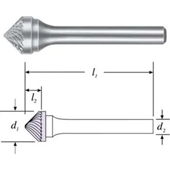 Fréza SGS 24978 (SK-5M) - Fréza technická SK- 5M 90° záhlubník pr. 12,7x6,3mm, stopka 6mm