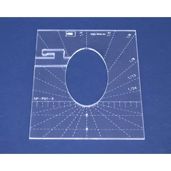 Příslušenství k šicímu stroji Quiltovací pravítko tvar elipsa 3 inch NP-P01-3