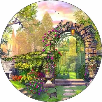 Jedlá dekorace na dort Jedlý papír zahradní branka 19,5 cm