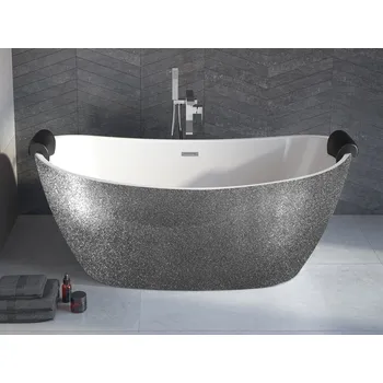 Vana Volně stojící vana AYLA Glam - stříbrná - GLAM 02 - stříbrná, Chrom, 170 × 80 cm (VANAYLA170G2) HOPA