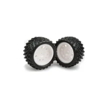 RC vybavení Nalepené gumy na bílých diskách 2 ks