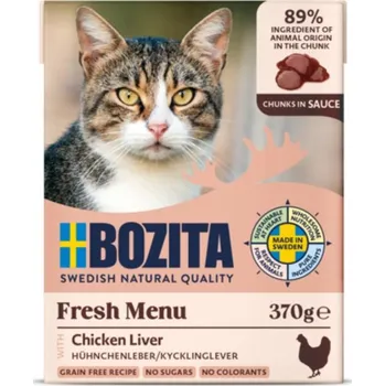 Krmivo pro kočku Bozita Cat kousky v omáčce s kuřecími játry, tetrapak 370 g (bal. 6 ks)