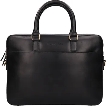 Pánská aktovka Pánská kožená taška na notebook Bugatti Caspian - černá