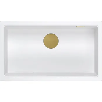 Granitový dřez Quadron Logan dřez graniteq 76x45 cm bílá HQD7644U1_PVDG1_U