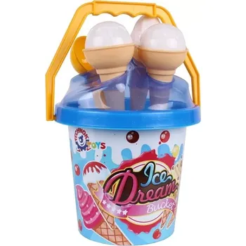 Hračka na písek RKToys Formičky na písek Zmrzlina v kyblíku 5 ks