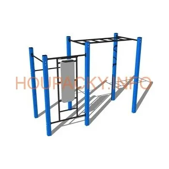 Dětský domeček Street workoutová sestava WS010BD - modrá