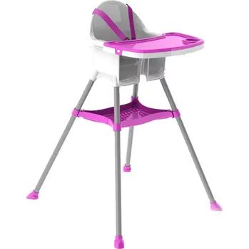 Jídelní židlička DOLONI bílo-fialová