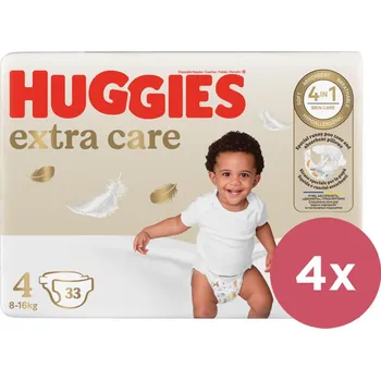 teploměr do vody pro miminko 4x HUGGIES® Pleny jednorázové Extra Care 4 (8-14 kg) 33 ks