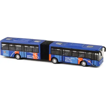 autíčko Kovový kloubový autobus model 1:64 délka 18 cm