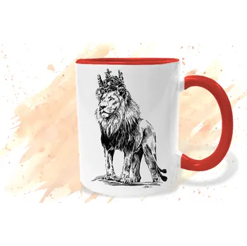 Hrnek - Český lev Barva: Červená