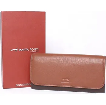 Peněženka Dámská luxusní kožená peněženka Marta Ponti no. P040 hnědá