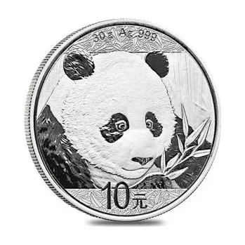 30 gramů stříbrná mince China Panda 2018
