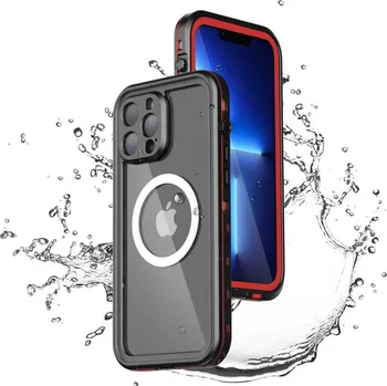 Pouzdro na mobilní telefon Vodotěsné pouzdro s MagSafe pro iPhone 13 Pro - červené