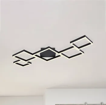 Globo LED stropní svítidlo Kurio, pět zdroje, černá, CTT černý; opálový LED 58 W celkem - Doprava zdarma