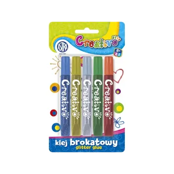 Kancelářské lepidlo Astra CREATIVO Glitrové lepidlo se třpytkami, 5x10,5ml, 332112001