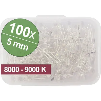 Dioda Quadrios sada LED studená bílá 5 mm 20 mA 3.0 V