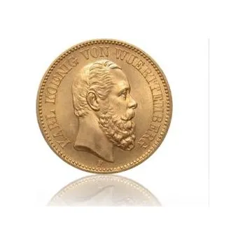 Sběratelství 20 Mark zlatá mince Karl König von Württemberg