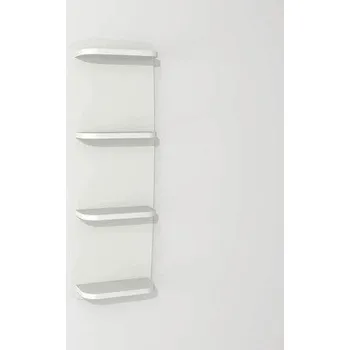 Koupelnový nábytek Nástěnný regál do koupelny Devo Oval alpská bílá 34 x 94 x 13,8 cm OV-PW4P34x94-P36