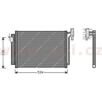 Sušič klimatizace chladič klimatizace se sušičkou 3.0i 24V , 4.4i 32V (+A), 4.6i 32V (+A), 4.8i 32V (+A), 3.0Di [496*393*16]