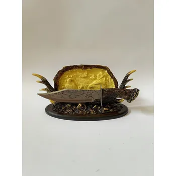 Replika zbraně LOVECKÁ DÝKA - PAROŽÍ ORNAMENT OREL