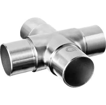 Křížová spojka, trubka O42,4 x 2 mm, nerez. ocel 304, kartáčovaná