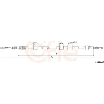 Lanko parkovací brzdy Tažné lanko, parkovací brzda, , COFLE, 92.1.MT006