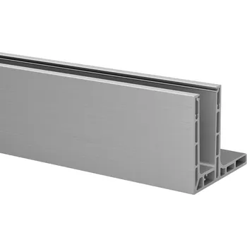 Easy Glass Smart "F", základní profil, horní montáž Easy Glass Smart "F", základní profil, horní montáž, délka 5000 mm, s předvrtanými otvory, hliník, surový