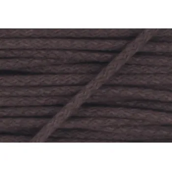 Bavlněná šňůra 4mm hnědá karta 50m