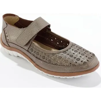 Dámské sandále Kožená perforovaná obuv babies bronzová 37