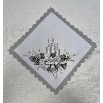 prostírání Vánoční prostírání 35x35 cm - SVÍČKY ŠEDÉ