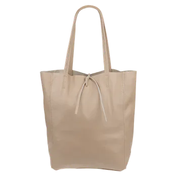 Kabelka NovaKabelka.cz Kožená italská kabelka Annalisa Taupe Chiaro