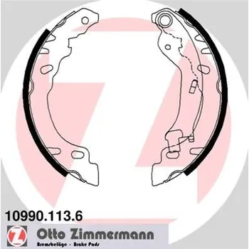 Brzdový systém Sada brzdových čelistí ZIMMERMANN 10990.113.6