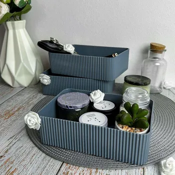 Úložný box Stohovatelný organizér - šedý