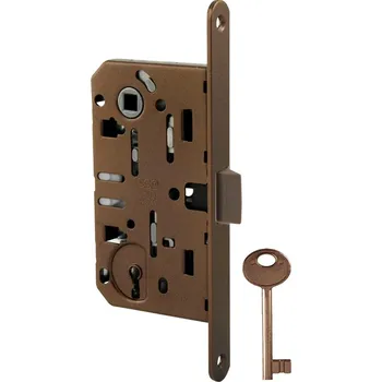 Dveřní kování AGB - Zámek na dveře MEDIANA EVOLUTION - BB BB otvor pro klíč, 90 mm OGS - Bronz česaný matný