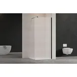 INVENA Sprchová zástěna Walk-In 110x200, vroubkované sklo, černá (AK-32-115)