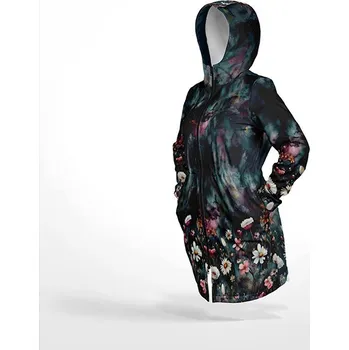 Panel se střihem 50 dámská softshell bunda akvarel kopretiny Diana