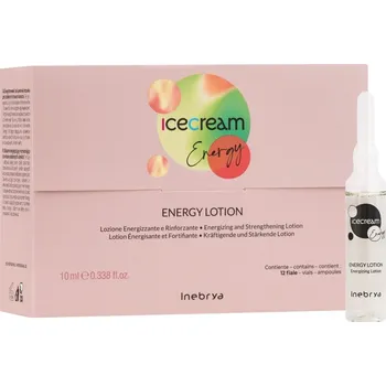 Vlasová regenerace Inebrya Ice Cream Energy Energy Lotion - Lotion pro dodání energie a posílení jemných a oslabených vlasů 12 x 10 ml 10 ml