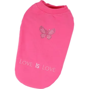 Obleček pro psa PROFIZOO Mikina bavlněná motýli růžová - XXL