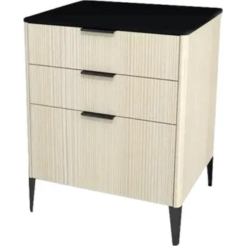 Koupelnový nábytek Koupelnová skříňka pod umyvadlo Devo Lotos krémově bílá/černá 60 x 76 x 53 cm LF-SUS3S60x76-F98