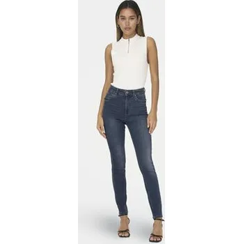 Dámské oblečení ONLY Jeansy Mila 15231285 Tmavomodrá Skinny Fit 28_32