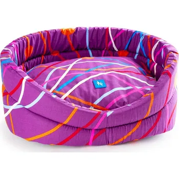 Pelíšek pro psa PROFIZOO Pelech Wasty 55 fialovo-žlutá (bav)