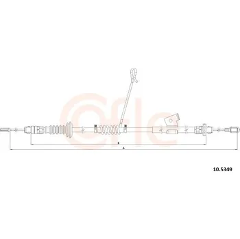 Lanko parkovací brzdy Tažné lanko, parkovací brzda, , COFLE, 92.10.5349