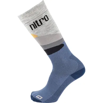 Pánské termo ponožky ponožky NITRO CLOUD 3 WOMEN'S SOCKS blue - grey Velikost: S