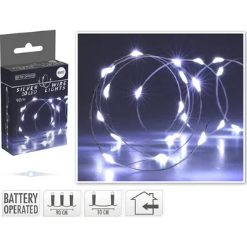 Vánoce Dekorativní osvětlení na drátku 10 LED, světlo studené bílé