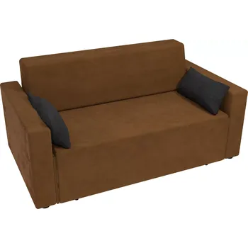 Pohovka Rozkládací pohovka Kate - Hnědá, Molitanová matrace - pohovka Kate, Bez taburetu