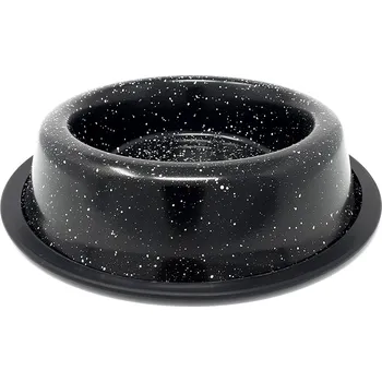 Miska pro psa PROFIZOO Miska nerezová protiskluzová 930 ml Černá (sprej)
