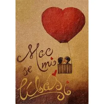 Přáníčko BeBechy - recyklovaný papír - Líbáš,rychlé dodání